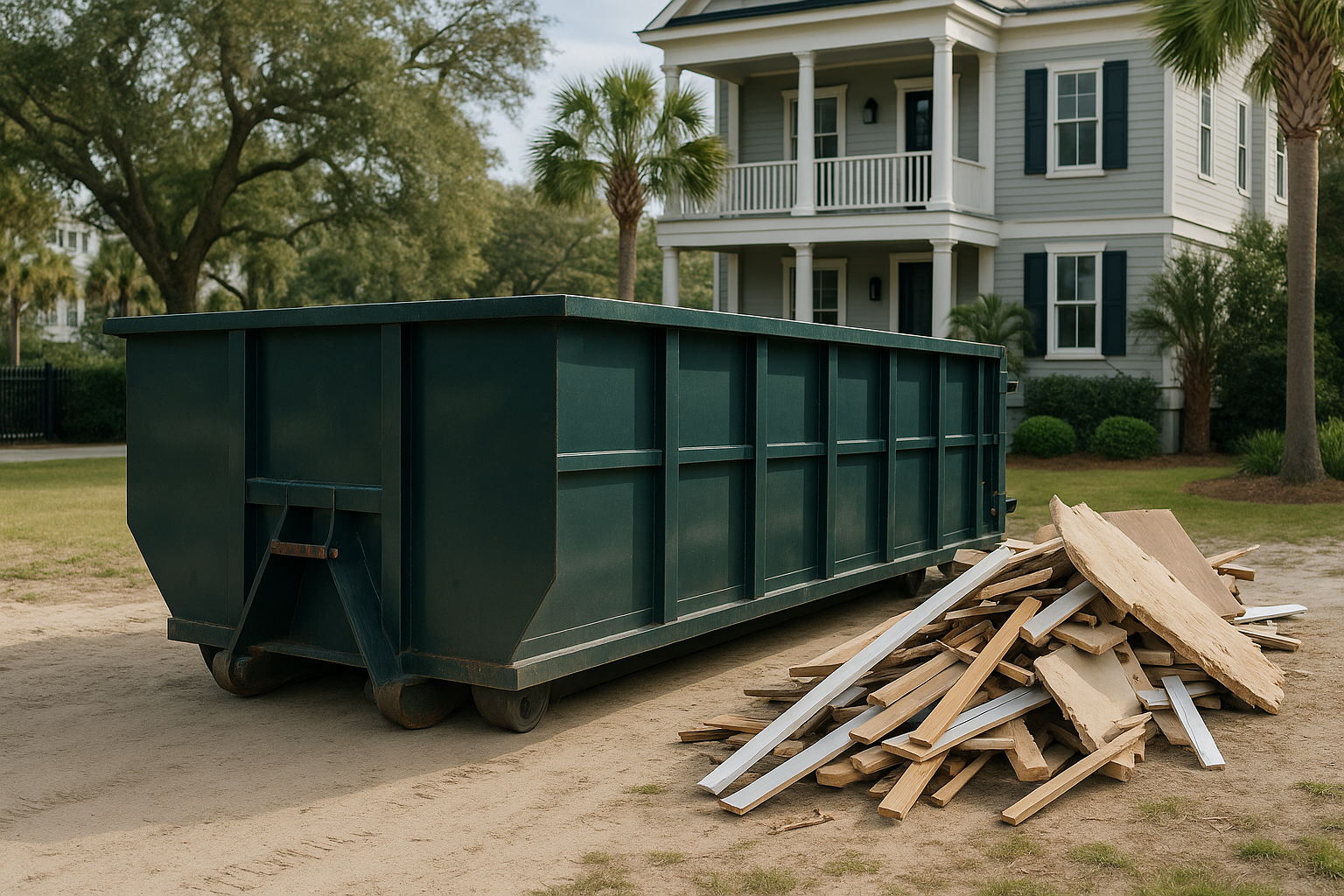 Charleston SC dumpster rental jobsite