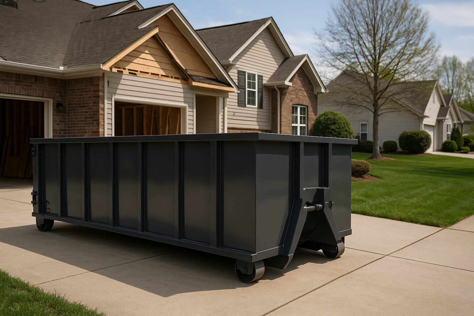 Greensboro Dumpster Rental: Planning for Remodels, Roofing, and Cleanouts — dumpster rental in action
