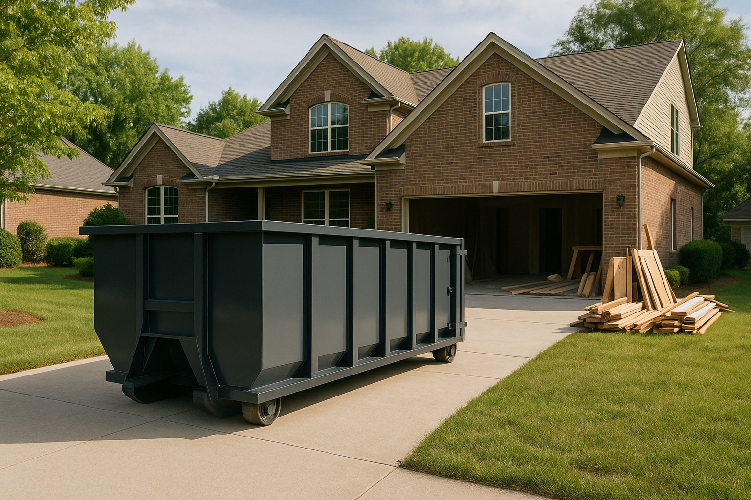 Greenville SC Dumpster Permits: When You Need One (and When You Don’t) — dumpster rental in action