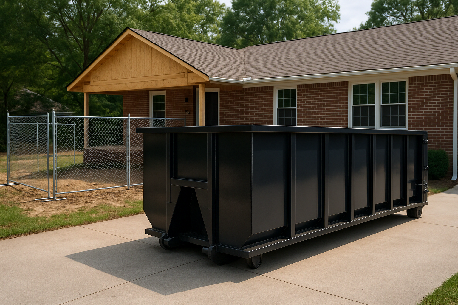 Temporary Fencing for Construction & Events: What to Plan Before Delivery — dumpster rental in action