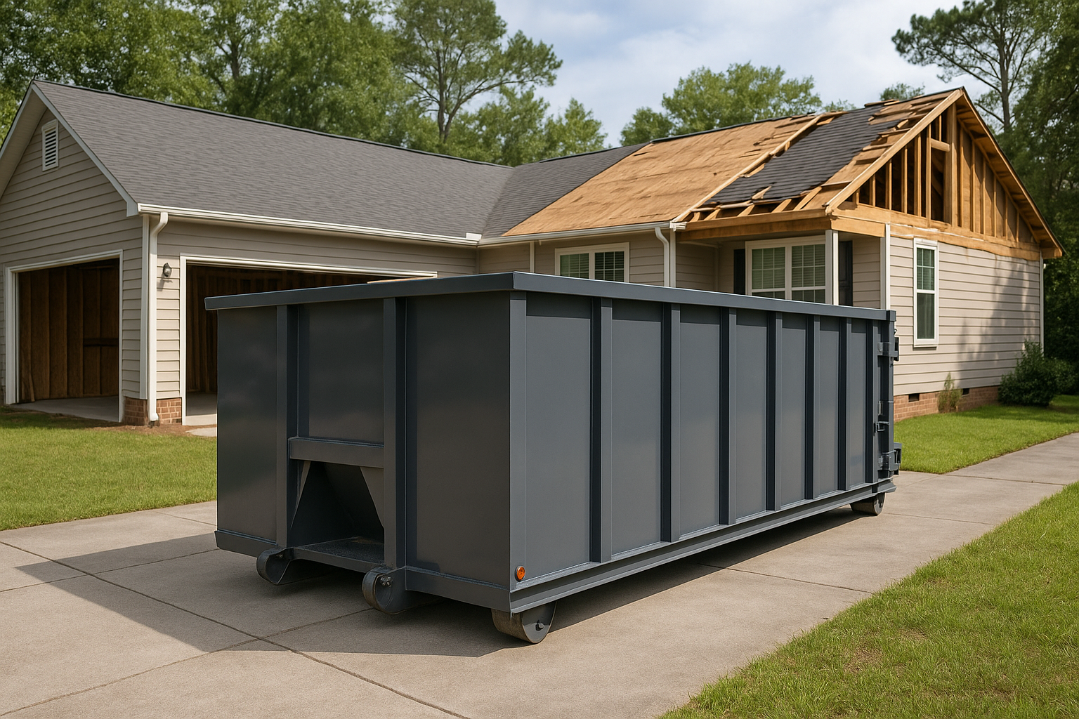 Wilmington Dumpster Rental Guide: Roofing, Remodels, and Cleanup Planning — dumpster rental in action